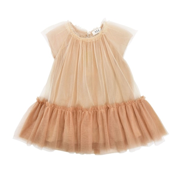 Kex Kids Clothing Dresses Kids Toddler Brown Tulle Dress For Girl Poshmark